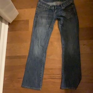 Dark wash Express boot cut jeans